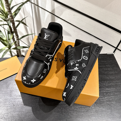 Louis Vuitton Trainer Sneaker Monogram Black White