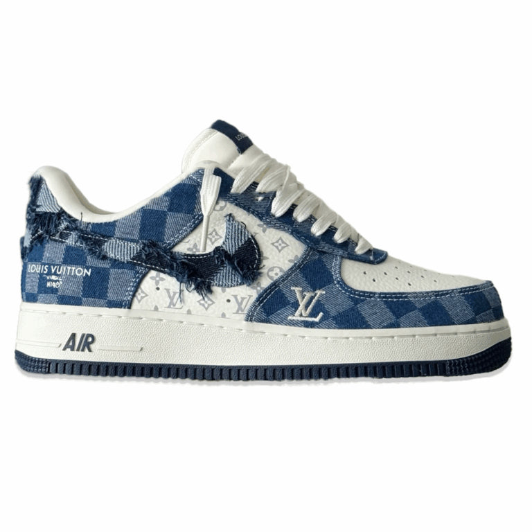 Louis Vuitton x Nike Air Force 1 Low “Blue Damier Denim”