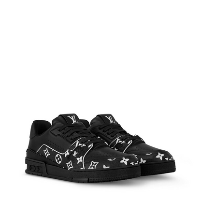 Louis Vuitton Trainer Sneaker Monogram Black White