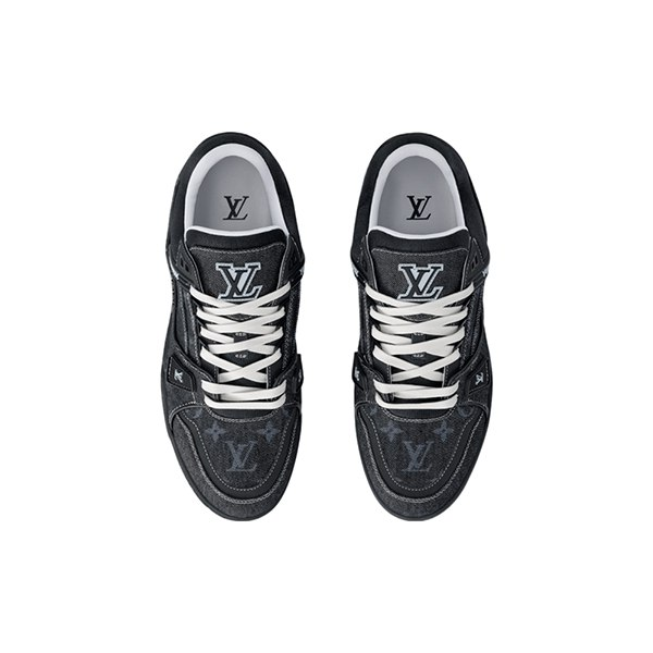 Louis Vuitton Trainer Sneaker Denim Black & White