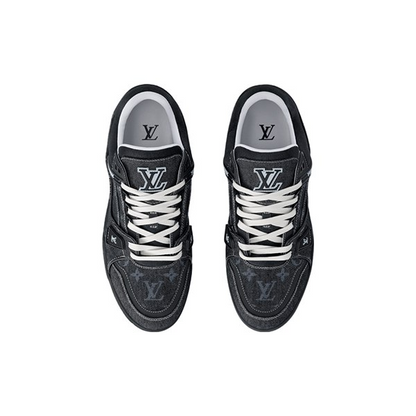 Louis Vuitton Trainer Sneaker Denim Black & White