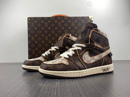 Louis Vuitton x Nike Air Force 1 High ‘Monogram Brown Damier Azur’