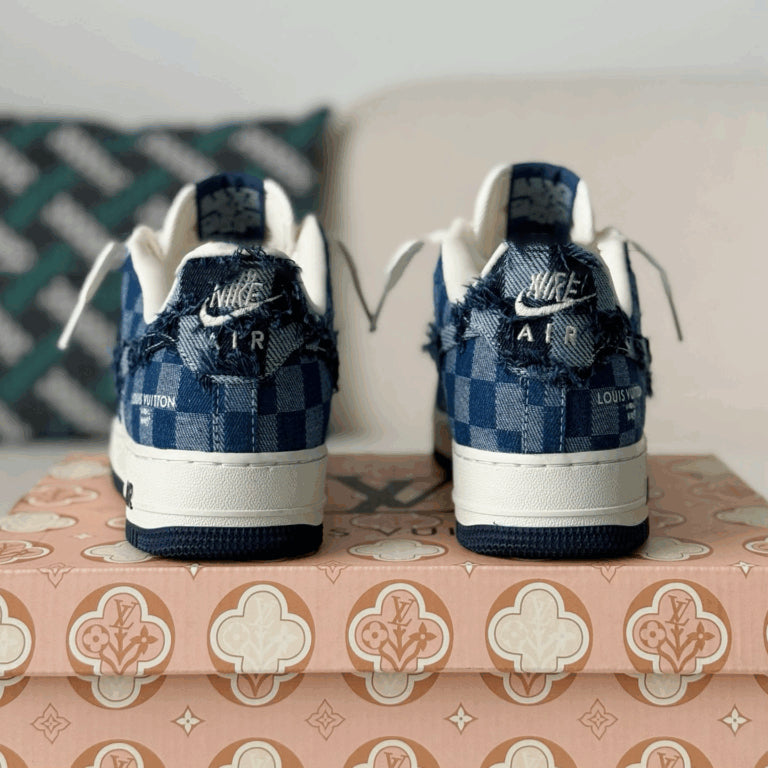 Louis Vuitton x Nike Air Force 1 Low “Blue Damier Denim”