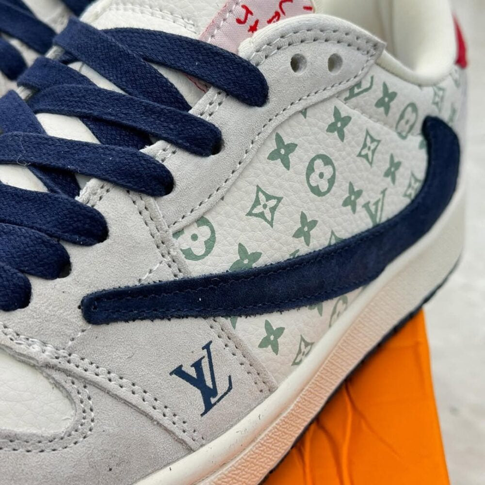 Louis Vuitton x Nike Air Jordan 1 Low “Tricolor Monogram” (Custom)