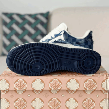 Louis Vuitton x Nike Air Force 1 Low “Blue Damier Denim”