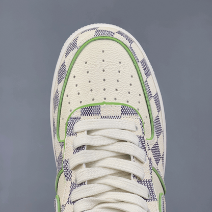 Louis Vuitton x Nike Air Force 1 – Damier Green Outline