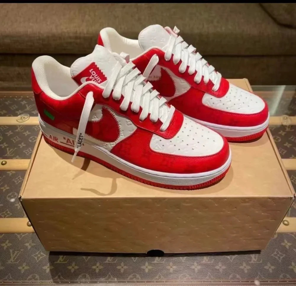 Louis Vuitton x Nike Air Force 1 Low ‘By Virgil Abloh White/Red’