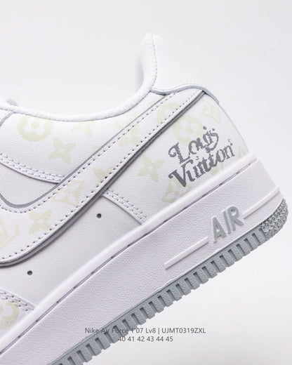 Louis Vuitton x Nike Air Force 1 Monogram Grey Frost Edition (Custom)