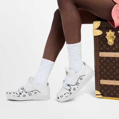 Louis Vuitton Trainer Sneaker Monogram White Black
