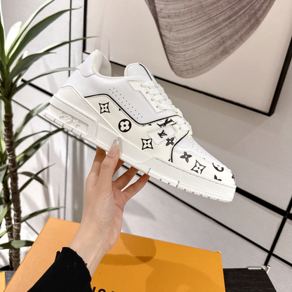 Louis Vuitton Trainer Sneaker Monogram White Black