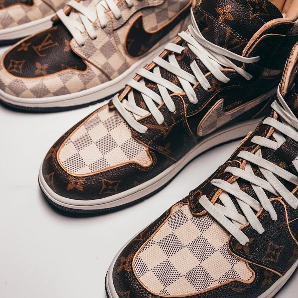 Louis Vuitton x Nike Air Force 1 High ‘Monogram Brown Damier Azur’