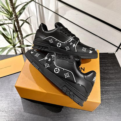 Louis Vuitton Trainer Sneaker Monogram Black White