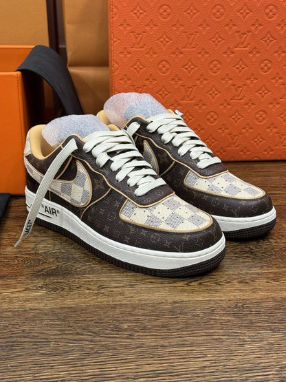 Louis Vuitton x Nike Air Force 1 Low 'Monogram Brown Damier Azur'